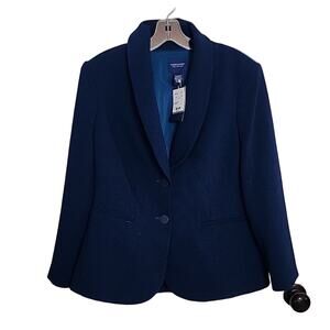 Doncaster Collection Dark Blue Two-Button Jacket, NWT, Size 12